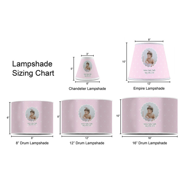 Baby Girl Photo Lampshade Sizing Chart