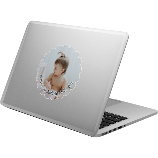 Custom Baby Girl Photo Laptop Decal (Personalized)
