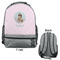 Baby Girl Photo Large Backpack - Gray - Front & Back View