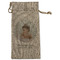 Baby Girl Photo Large Burlap Gift Bag - Front