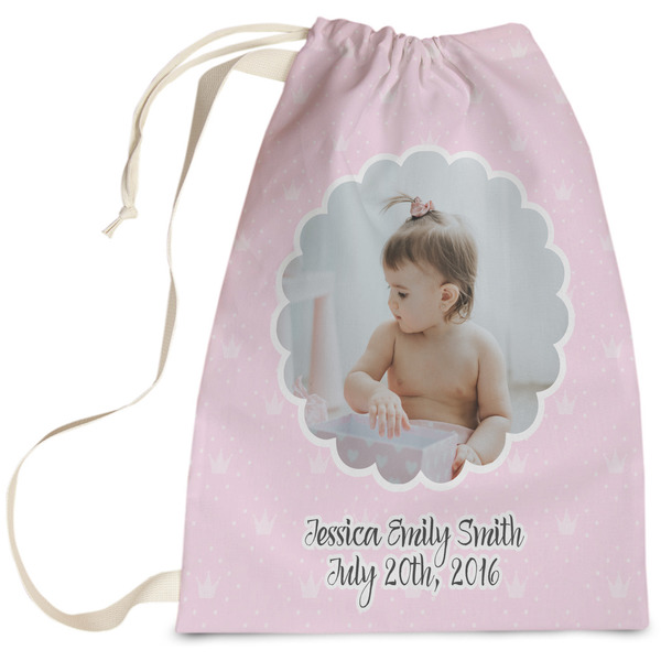 Custom Baby Girl Photo Laundry Bag - Large