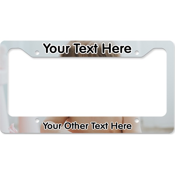 Custom Baby Girl Photo License Plate Frame - Style B