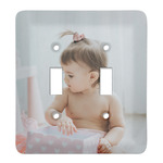 Baby Girl Photo Light Switch Cover (2 Toggle Plate)