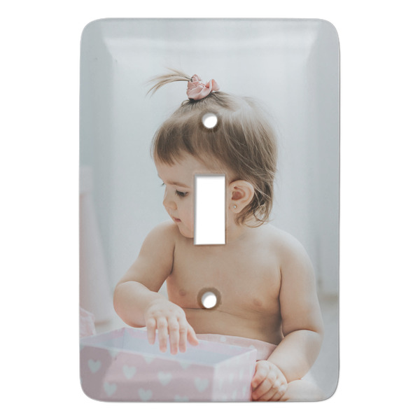 Custom Baby Girl Photo Light Switch Cover (Single Toggle)