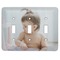 Baby Girl Photo Light Switch Cover (3 Toggle Plate)