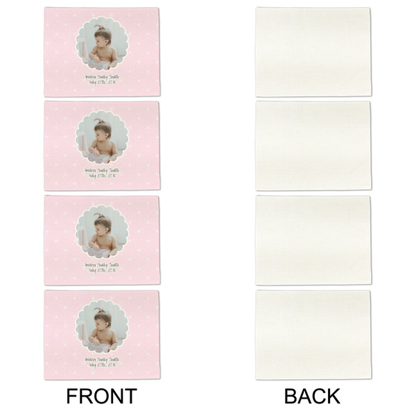 Baby Girl Photo Linen Placemat - APPROVAL Set of 4 (single sided)