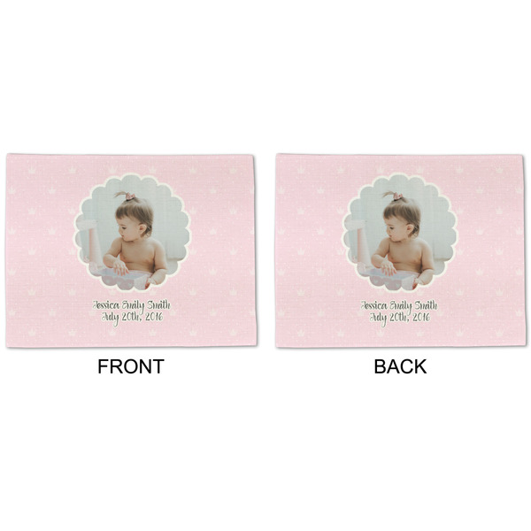 Baby Girl Photo Linen Placemat - APPROVAL (double sided)