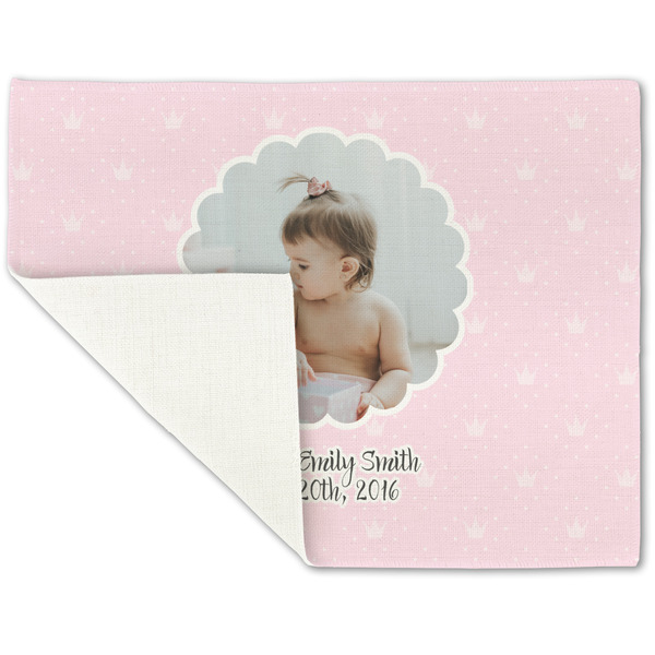Baby Girl Photo Linen Placemat - Folded Corner (single side)