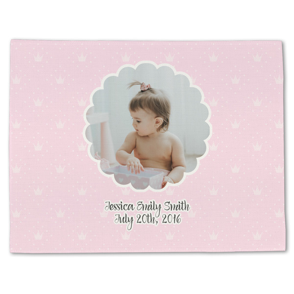 Custom Baby Girl Photo Single-Sided Linen Placemat - Single