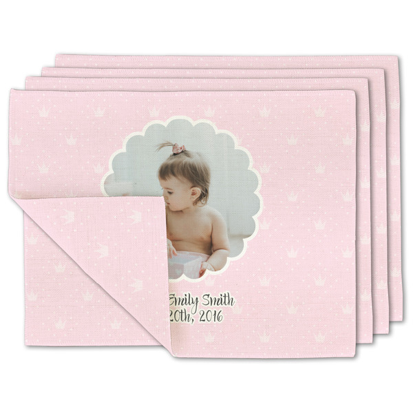 Custom Baby Girl Photo Linen Placemat