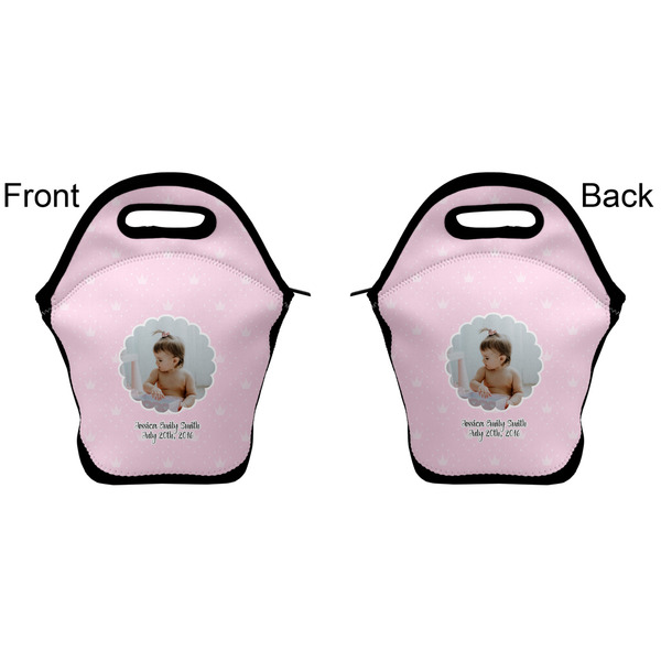 Baby Girl Photo Lunch Bag - Front and Back