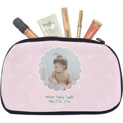 Baby Girl Photo Makeup / Cosmetic Bag - Medium (Personalized)