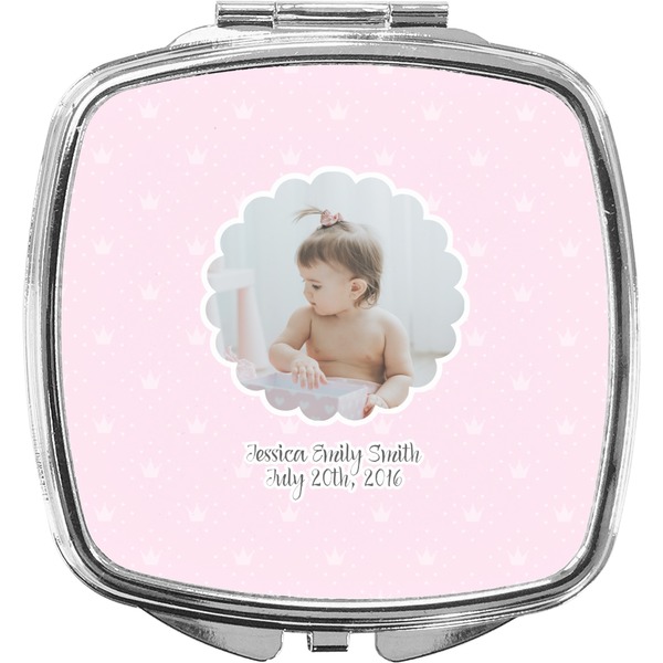 Custom Baby Girl Photo Compact Makeup Mirror (Personalized)