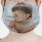Baby Girl Photo Mask - Pleated (new) Front View on Girl