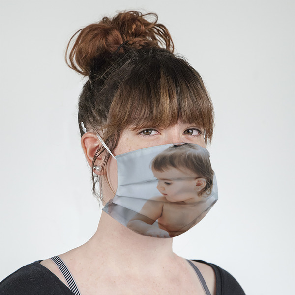 Baby Girl Photo Mask - Quarter View on Girl