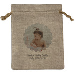 Baby Girl Photo Burlap Gift Bag