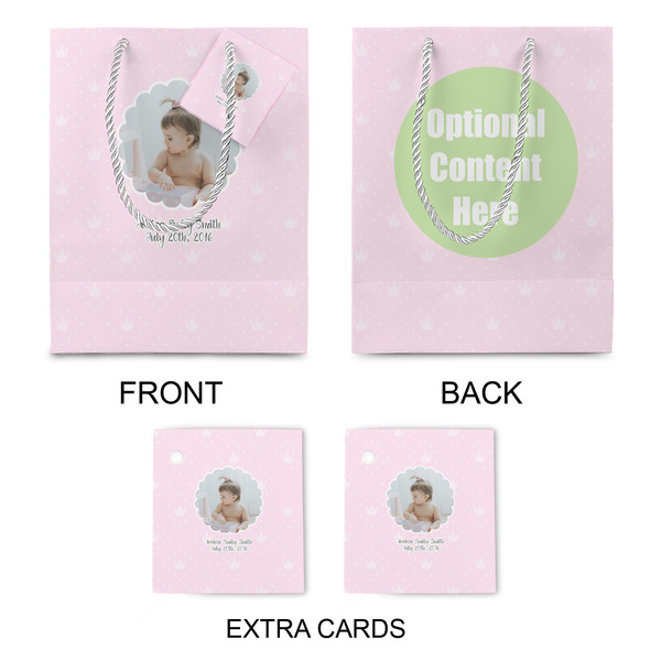 Baby Girl Photo Medium Gift Bag - Approval