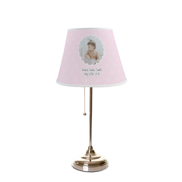 Baby Girl Photo Poly Film Empire Lampshade - On Stand