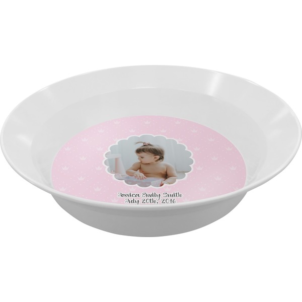 Custom Baby Girl Photo Melamine Bowl - 12 oz (Personalized)