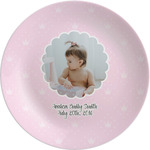 Baby Girl Photo Melamine Plate (Personalized)