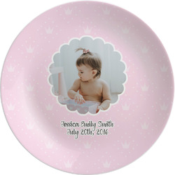 Baby Girl Photo Melamine Plate (Personalized)