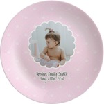 Baby Girl Photo Melamine Plate (Personalized)