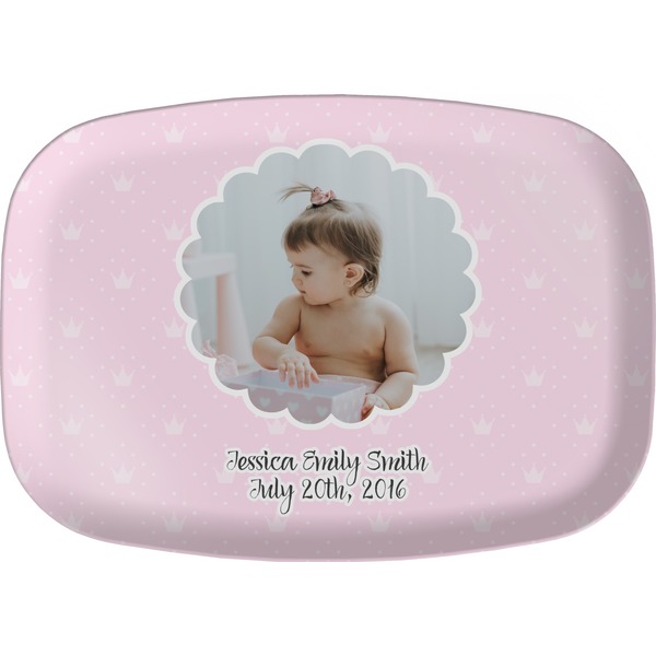 Custom Baby Girl Photo Melamine Platter (Personalized)