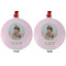 Baby Girl Photo Metal Ball Ornament - Front and Back