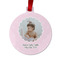 Baby Girl Photo Metal Ball Ornament - Front