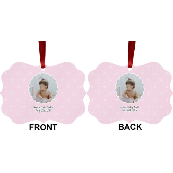 Baby Girl Photo Metal Benilux Ornament - Front and Back (APPROVAL)