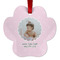 Baby Girl Photo Metal Paw Ornament - Double Sided
