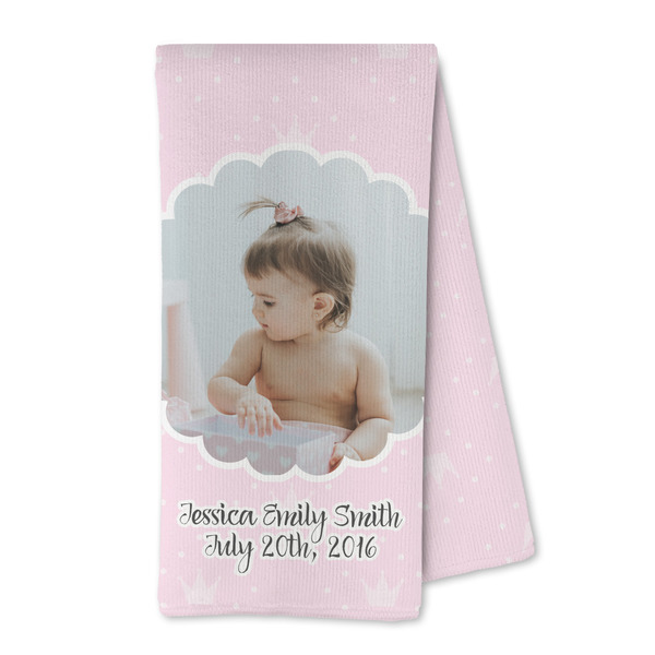 Custom Baby Girl Photo Kitchen Towel - Microfiber