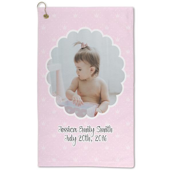Custom Baby Girl Photo Microfiber Golf Towel - Large