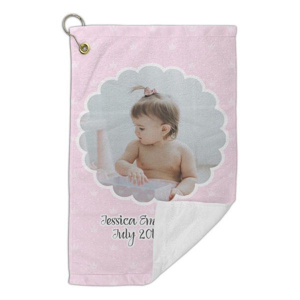 Baby Girl Photo Microfiber Golf Towels Small - FRONT FOLDED