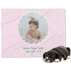 Baby Girl Photo Dog Blanket - Regular