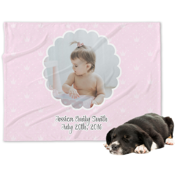 Custom Baby Girl Photo Dog Blanket - Regular