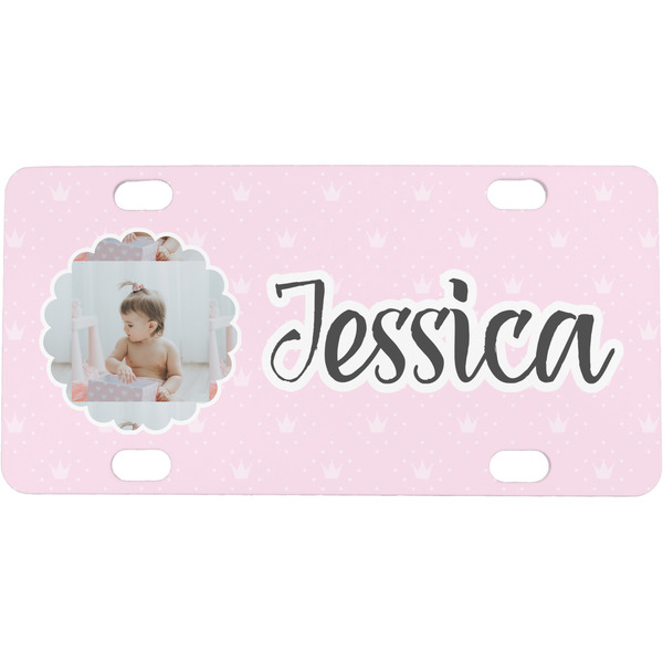 Custom Baby Girl Photo Mini / Bicycle License Plate (4 Holes)