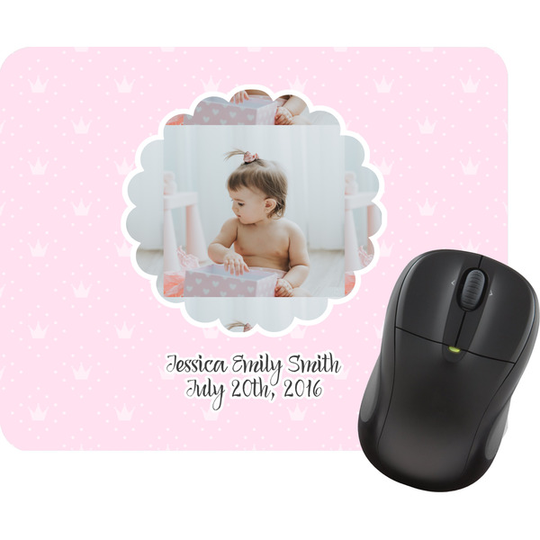 Custom Baby Girl Photo Rectangular Mouse Pad (Personalized)