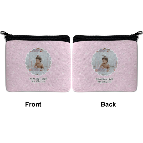 Baby Girl Photo Neoprene Coin Purse - Front & Back (APPROVAL)