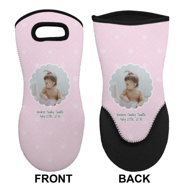 Baby Girl Photo Neoprene Oven Mitt (Front & Back)