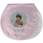Baby Girl Photo Burp Pad - Velour