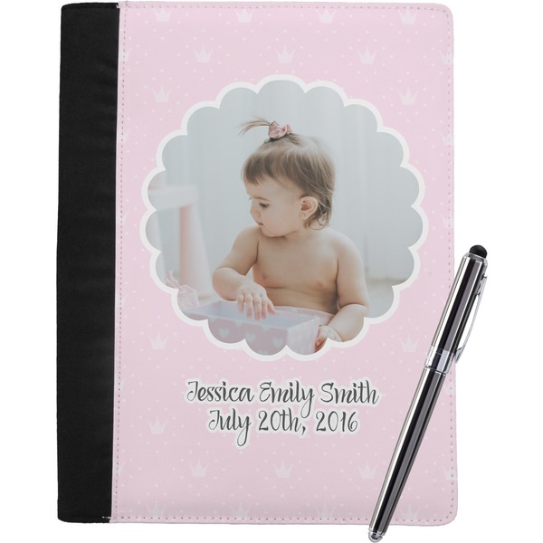 Custom Baby Girl Photo Notebook Padfolio - Large