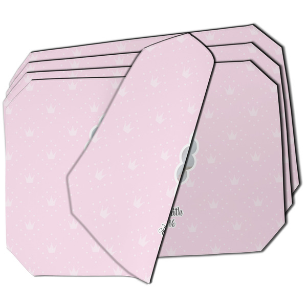 Custom Baby Girl Photo Dining Table Mat - Octagon - Set of 4 (Double-SIded)