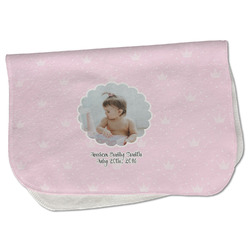 Baby Girl Photo Burp Cloth - Fleece
