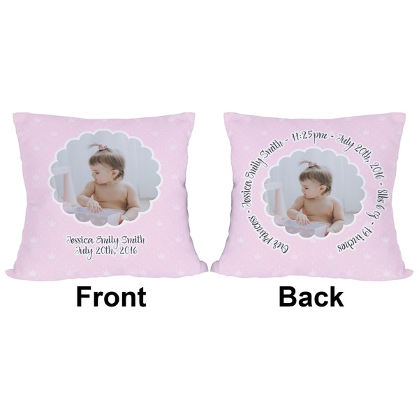 Baby Girl Photo Outdoor Pillow - 20x20