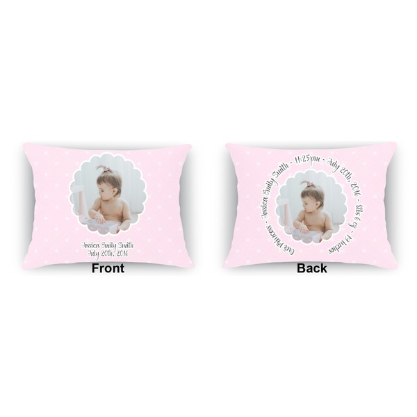 Baby Girl Photo Outdoor Rectangular Throw Pillow (Front and Back)