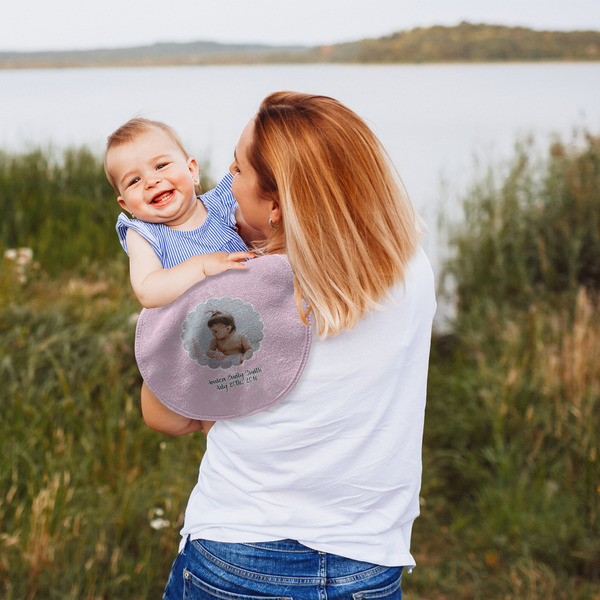 Baby Girl Photo Peanut Shaped Burp - Lifestyle