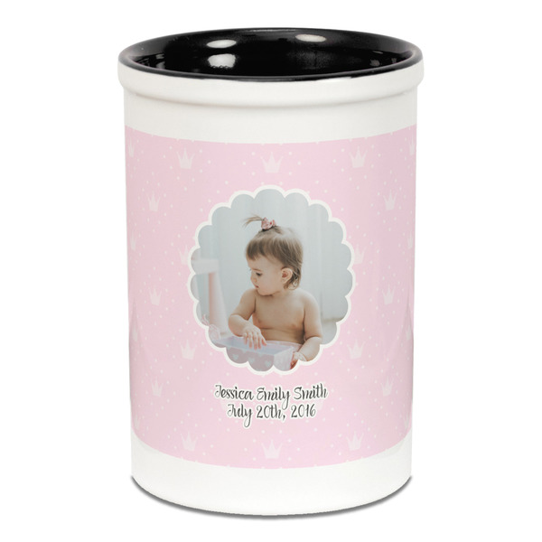 Baby Girl Photo Pencil Holder - Black