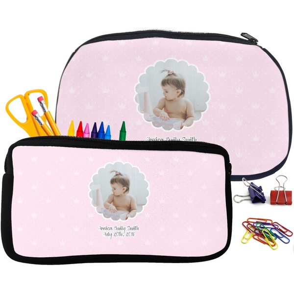 Baby Girl Photo Pencil / School Supplies Bags Small and Medium