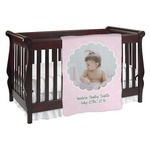 Baby Girl Photo Baby Blanket (Single Sided) (Personalized)